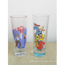 Haonai 70ml shot vodka glass clear glass cup with customized printing promotional glass cups